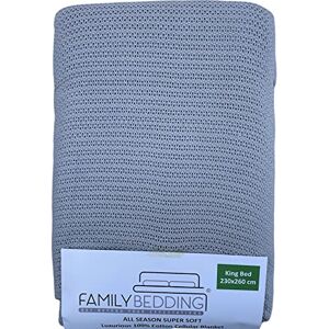 Cotton Cellular Blanket Grey King Size - Blanket Cotton Cellular Blanket Grey King Size - Blanket