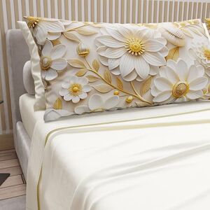 PETTI Artigiani Italiani Cotton Sheets with Pillowcases in Digital Print, Double Bed Sheet, Floral 13 Cream Bedding Set, 100% Made in Italy PETTI Artigiani Italiani Cotton Sheets with Pillowcases in Digital Print, Double Bed Sheet, Floral 13 Cream Bedding Set, 100% Made in Italy