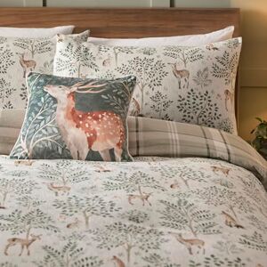 Dreams & Drapes Forest Deer Duvet Cover Set – Super King Bedding Size (260 x 220cm) – 100% Brushed Cotton Flannelette – Reversible Woodland Design – Natural Check – 2 Pillowcases Included Dreams & Drapes Forest Deer Duvet Cover Set – Super King Bedding Size (260 x 220cm) – 100% Brushed Cotton Flannelette – Reversible Woodland Design – Natural Check – 2 Pillowcases Included