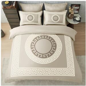 GC GAVENO CAVAILIA Greek Double Duvet Set Easy Care Microfiber Quilt Cover with Pillowcases Lightweight & Durable Duvet Comforter Geometric Style Bedding Set, Mink GC GAVENO CAVAILIA Greek Double Duvet Set Easy Care Microfiber Quilt Cover with Pillowcases Lightweight & Durable Duvet Comforter Geometric Style Bedding Set, Mink