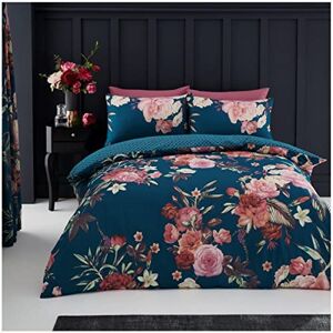 GC GAVENO CAVAILIA Floral Duvet Cover Double Bed Set, Washable Reversible Quilt Bedding, Breathable Comforter Set, Teal, 701125 GC GAVENO CAVAILIA Floral Duvet Cover Double Bed Set, Washable Reversible Quilt Bedding, Breathable Comforter Set, Teal, 701125