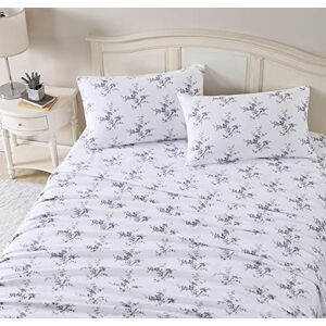 Laura Ashley King Sheet Set, Cotton Flannel Bedding, Brushed for Extra Softness & Comfort (Jessika Lavender, King) Laura Ashley King Sheet Set, Cotton Flannel Bedding, Brushed for Extra Softness & Comfort (Jessika Lavender, King)