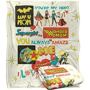 LOGOVISION JUSTICE LEAGUE Blanket, 152 x 127 cm DC Mothers Day You're My Hero Silky Touch Super Soft Throw Blanket LOGOVISION JUSTICE LEAGUE Blanket, 152 x 127 cm DC Mothers Day You're My Hero Silky Touch Super Soft Throw Blanket