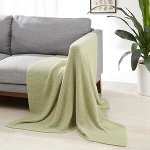 Amazon Basics Sage Green Knitted Throw Blanket - Throw Blanket Amazon Basics Sage Green Knitted Throw Blanket - Throw Blanket