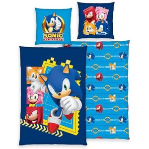 Herding Sonic Bed Linen, Pillowcase Approx. 80 x 80 cm, Duvet Cover Approx. 135 x 200 cm, with Zip and Reversible Motif, 100% Cotton/Renforcé Herding Sonic Bed Linen, Pillowcase Approx. 80 x 80 cm, Duvet Cover Approx. 135 x 200 cm, with Zip and Reversible Motif, 100% Cotton/Renforcé