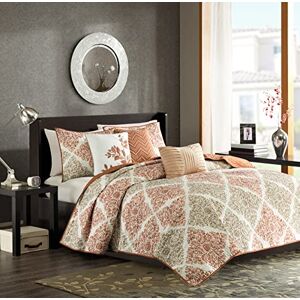 Madison Park All Season, Breathable Coverlet Bedspread Lightweight Bedding Set, Matching Shams, Decorative Pillow, Polyester, Diamond Spice, King/Cal King(104"x94") Madison Park All Season, Breathable Coverlet Bedspread Lightweight Bedding Set, Matching Shams, Decorative Pillow, Polyester, Diamond Spice, King/Cal King(104"x94")