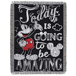 Disney Mickey Mouse, Amazing Day Woven Tapestry Throw Blanket, 48" x 60", Multi Color Disney Mickey Mouse, Amazing Day Woven Tapestry Throw Blanket, 48" x 60", Multi Color