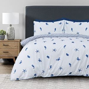 Sleepdown Sea Shore Nautical Waves White Blue Reversible Duvet Cover Quilt Pillow Cases Bedding Set Pipe Edge Soft Easy Care Super King (220cm x 260cm) Sleepdown Sea Shore Nautical Waves White Blue Reversible Duvet Cover Quilt Pillow Cases Bedding Set Pipe Edge Soft Easy Care Super King (220cm x 260cm)