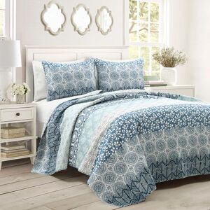 Lush Decor Bohemian Stripe Reversible Oversized Cotton 3 Piece Quilt Set - Quilt Set Lush Decor Bohemian Stripe Reversible Oversized Cotton 3 Piece Quilt Set - Quilt Set