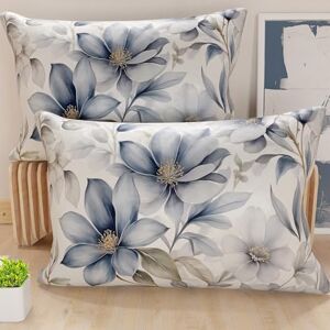 PETTI Artigiani Italiani PETTI Italian Artisans Pair of Bed Pillowcases 50x80 cm, Hypoallergenic Microfiber Pillowcase, Set of Two Double Pillowcases with Floral Pattern, 100% Made in Italy PETTI Artigiani Italiani PETTI Italian Artisans Pair of Bed Pillowcases 50x80 cm, Hypoallergenic Microfiber Pillowcase, Set of Two Double Pillowcases with Floral Pattern, 100% Made in Italy