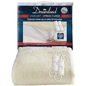 Dreamland Starlight Express fleecy heated electric underblanket superking, electric blanket 160x150cm, elasticated straps, 2 controls, 3 settings, extra foot warmth, machine washable, tumble dry safe Dreamland Starlight Express fleecy heated electric underblanket superking, electric blanket 160x150cm, elasticated straps, 2 controls, 3 settings, extra foot warmth, machine washable, tumble dry safe