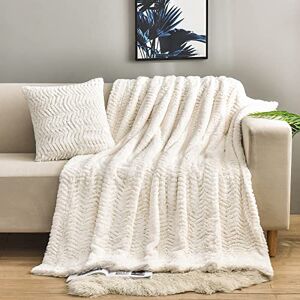 YUSOKI Luxury Double Sided Faux Fur Throw Blanket(Without Pillows),Soft Fuzzy Fluffy Cozy Blanket Plush Furry Comfy Warm Blanket for Couch Bed Chair Sofa Bedroom Women Teen Girls Gift(Ivory,50" x 63") YUSOKI Luxury Double Sided Faux Fur Throw Blanket(Without Pillows),Soft Fuzzy Fluffy Cozy Blanket Plush Furry Comfy Warm Blanket for Couch Bed Chair Sofa Bedroom Women Teen Girls Gift(Ivory,50" x 63")