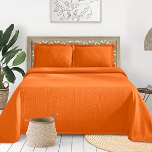 Superior Cotton Fleur De Lis Bedspread Set, Warm Blankets, All-Season Bedding, Bedroom Decor, Decorative Boho Medallion Coverlet, Includes 1 Bedspread, 1 Pillow Sham, Twin, Mandarin Superior Cotton Fleur De Lis Bedspread Set, Warm Blankets, All-Season Bedding, Bedroom Decor, Decorative Boho Medallion Coverlet, Includes 1 Bedspread, 1 Pillow Sham, Twin, Mandarin