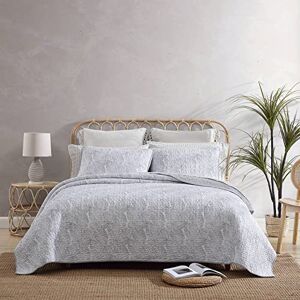 Tommy Bahama Quilt Set-100, Lightweight & Breathable Bedding, Pre-Washed for Added Softness, Cotton, Grey/White, Queen Tommy Bahama Quilt Set-100, Lightweight & Breathable Bedding, Pre-Washed for Added Softness, Cotton, Grey/White, Queen