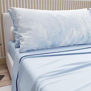 PETTI Artigiani Italiani Double Bed Sheets in Cotton with Pillowcases in Digital Print, for Double Bed, Complete Fitted Sheet Top and Bottom Sheet, Light Blue, 100% Made in Italy PETTI Artigiani Italiani Double Bed Sheets in Cotton with Pillowcases in Digital Print, for Double Bed, Complete Fitted Sheet Top and Bottom Sheet, Light Blue, 100% Made in Italy