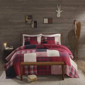Woolrich John Rich & Bros. Woolrich Quilt Set-Cottage Styling Reversed to Solid Color, Cotton, Sunset Red, Oversized Full/Queen Woolrich John Rich & Bros. Woolrich Quilt Set-Cottage Styling Reversed to Solid Color, Cotton, Sunset Red, Oversized Full/Queen