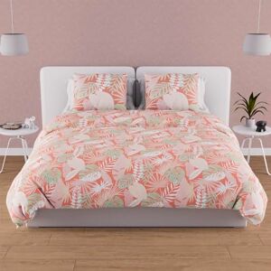 Soleil d'ocre , Tanzania Coral Cotton Duvet Cover Set, 57 Thread Count, 260 x 240 cm Soleil d'ocre , Tanzania Coral Cotton Duvet Cover Set, 57 Thread Count, 260 x 240 cm