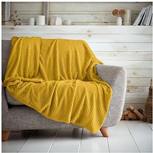 GC GAVENO CAVAILIA Luxury Popcorn Honey Comb Sofa Bed Blanket, Easy Care Super Soft & Warm Fluffy Settee Waffle Throw, Ochre, 200X240,651468 GC GAVENO CAVAILIA Luxury Popcorn Honey Comb Sofa Bed Blanket, Easy Care Super Soft & Warm Fluffy Settee Waffle Throw, Ochre, 200X240,651468
