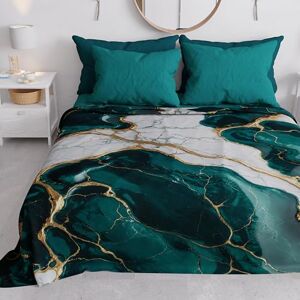 PETTI Artigiani Italiani Double Bedspread - Teal Marble Summer Size PETTI Artigiani Italiani Double Bedspread - Teal Marble Summer Size