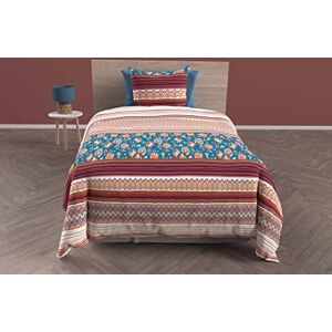 Soleil d'ocre , Jaipur Duvet Cover + 1 Pillowcase, Cotton, Blue, 140 x 200 cm Soleil d'ocre , Jaipur Duvet Cover + 1 Pillowcase, Cotton, Blue, 140 x 200 cm