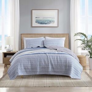 Nautica Queen Quilt Set, Reversible Cotton Bedding with Matching Shams, Mediterranean Inspired Home Decor for All Seasons (Fairwater Blue, Queen) Nautica Queen Quilt Set, Reversible Cotton Bedding with Matching Shams, Mediterranean Inspired Home Decor for All Seasons (Fairwater Blue, Queen)