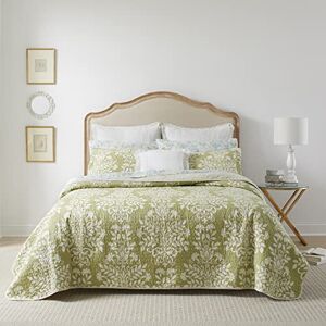 Laura Ashley Home Queen Quilt Set, Reversible Cotton Bedding with Matching Shams, Home Decor for All Seasons (Rowland Sage, Queen) Laura Ashley Home Queen Quilt Set, Reversible Cotton Bedding with Matching Shams, Home Decor for All Seasons (Rowland Sage, Queen)