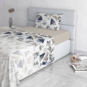 Italian Bed Linen Fashion Microfibre Duvet Cover Set, Made in Italy, Urban Blu, Single Italian Bed Linen Fashion Microfibre Duvet Cover Set, Made in Italy, Urban Blu, Single