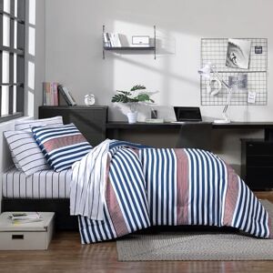 Nautica Comforter Set, Soft Reversible Bedding with Matching Sham, Striped Home Decor, Dorm Room Essentials (Kennedy Stripe Navy Blue, Twin/Twin XL) Nautica Comforter Set, Soft Reversible Bedding with Matching Sham, Striped Home Decor, Dorm Room Essentials (Kennedy Stripe Navy Blue, Twin/Twin XL)