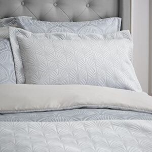 Catherine Lansfield Art Deco Pearl Oxford 50x75cm + border Pack of 2 Pillow cases with envelope closure Silver Grey Catherine Lansfield Art Deco Pearl Oxford 50x75cm + border Pack of 2 Pillow cases with envelope closure Silver Grey