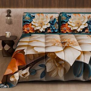 PETTI Artigiani Italiani Winter Quilt, Winter Duvet, Double Sided Single Quilt Solid Colour and Digital Floral Print 05 10, 100% Microfibre, Made in Italy PETTI Artigiani Italiani Winter Quilt, Winter Duvet, Double Sided Single Quilt Solid Colour and Digital Floral Print 05 10, 100% Microfibre, Made in Italy