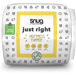 Snug is happy sleep Snug Deeply Dreamy Double Mattress Topper Quilted Soft Comfortable Mattress Enhancer with Deep Fitting Elasticated Straps Hypoallergenic and Machine Washable Double 190x135cm Snug is happy sleep Snug Deeply Dreamy Double Mattress Topper Quilted Soft Comfortable Mattress Enhancer with Deep Fitting Elasticated Straps Hypoallergenic and Machine Washable Double 190x135cm