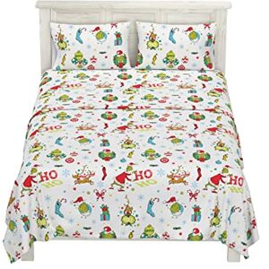Franco Grinch by Dr. Seuss Holiday & Christmas Bedding Super Soft 100% Cotton Flannel Sheet Set, 4 pcs, Full, (Official Dr. Seuss Product) Franco Grinch by Dr. Seuss Holiday & Christmas Bedding Super Soft 100% Cotton Flannel Sheet Set, 4 pcs, Full, (Official Dr. Seuss Product)