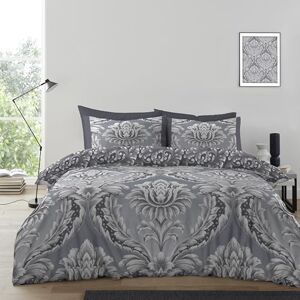 GC GAVENO CAVAILIA Duvet Cover Grey Bedding Sets 3Piece Polycotton Kingsize Duvet Cover Sets (220x230 Cm) Reversible Damask Quilt Covers Set With Pillowcases GC GAVENO CAVAILIA Duvet Cover Grey Bedding Sets 3Piece Polycotton Kingsize Duvet Cover Sets (220x230 Cm) Reversible Damask Quilt Covers Set With Pillowcases