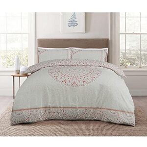 Sleepdown Abstract Mandala Multi Natural 100% Cotton Reversible Duvet Cover Quilt Pillow Cases Bedding Set Soft Easy Care Double (200cm x 200cm), Multi Natural Pink Sleepdown Abstract Mandala Multi Natural 100% Cotton Reversible Duvet Cover Quilt Pillow Cases Bedding Set Soft Easy Care Double (200cm x 200cm), Multi Natural Pink
