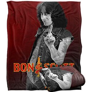 LOGOVISION Bon Scott Snake Logo Silky Touch Super Soft Throw Blanket 152 X 127 cm, White LOGOVISION Bon Scott Snake Logo Silky Touch Super Soft Throw Blanket 152 X 127 cm, White