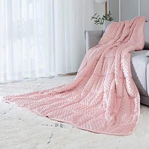 ALANSMA Reversible Weighted Blanket for All Season, Luxury Velvet, Warm and Cool, Adult Kids 7Lb Weighted Blanket, Enjoy Sleeping Anywhere(Pink,7Lb) ALANSMA Reversible Weighted Blanket for All Season, Luxury Velvet, Warm and Cool, Adult Kids 7Lb Weighted Blanket, Enjoy Sleeping Anywhere(Pink,7Lb)