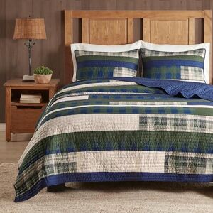 Woolrich John Rich & Bros. WOOLRICH All Season, Breathable Coverlet Bedspread Bedding Set, Matching Shams, Spruce Hill, Green, King/Cal King(110"x96") Woolrich John Rich & Bros. WOOLRICH All Season, Breathable Coverlet Bedspread Bedding Set, Matching Shams, Spruce Hill, Green, King/Cal King(110"x96")