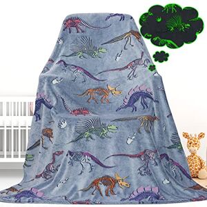 Gdindff Colorful Dinosaur Blanket Glow in The Dark Blanket for Kids Soft Throw Blanket Fluffy Warm Glowing Dino Blankets for Bed Sofa Couch Fleece Blanket Unique Christmas Birthday Gift for Boys Girls Teen Gdindff Colorful Dinosaur Blanket Glow in The Dark Blanket for Kids Soft Throw Blanket Fluffy Warm Glowing Dino Blankets for Bed Sofa Couch Fleece Blanket Unique Christmas Birthday Gift for Boys Girls Teen