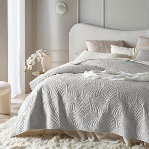 ROOM99 Feel Elegant Light Grey Bedspread - Bed & Sofa Throw ROOM99 Feel Elegant Light Grey Bedspread - Bed & Sofa Throw