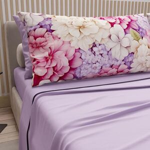 PETTI Artigiani Italiani Cotton Sheets with Pillowcases in Digital Print, Double Bed Sheet, Complete Bed Set, Hydrangea, 100% Made in Italy PETTI Artigiani Italiani Cotton Sheets with Pillowcases in Digital Print, Double Bed Sheet, Complete Bed Set, Hydrangea, 100% Made in Italy