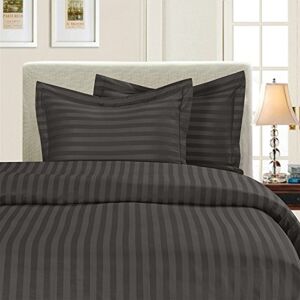 Elegant Comfort Best, Softest, Coziest 3-Piece Duvet Cover Sets! 1500 Thread Count Egyptian Quality Luxurious Wrinkle Resistant 3-Piece DAMASK STRIPE Duvet Cover Set, Full/Queen, Grey Elegant Comfort Best, Softest, Coziest 3-Piece Duvet Cover Sets! 1500 Thread Count Egyptian Quality Luxurious Wrinkle Resistant 3-Piece DAMASK STRIPE Duvet Cover Set, Full/Queen, Grey