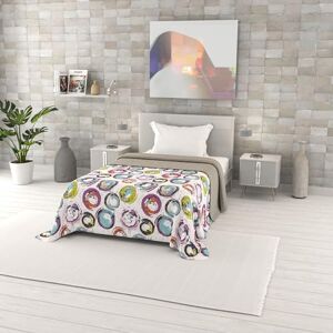 Italian Bed Linen Fantasy Microfibre Summer Quilt, Single 170 x 270 cm, Abstract Circles Italian Bed Linen Fantasy Microfibre Summer Quilt, Single 170 x 270 cm, Abstract Circles