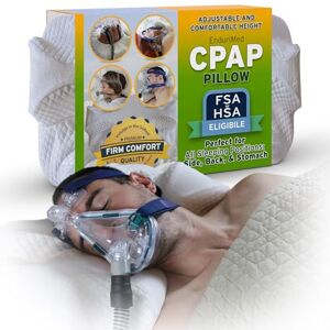 EnduriMed CPAP Pillow New Memory Foam Contour Design Reduces Face & Nasal Mask Pressure, Air Leaks 2 Head & Neck Rests for Max Comfort CPAP, BiPAP & APAP Users for Stomach, Back, and Side Sleepers EnduriMed CPAP Pillow New Memory Foam Contour Design Reduces Face & Nasal Mask Pressure, Air Leaks 2 Head & Neck Rests for Max Comfort CPAP, BiPAP & APAP Users for Stomach, Back, and Side Sleepers
