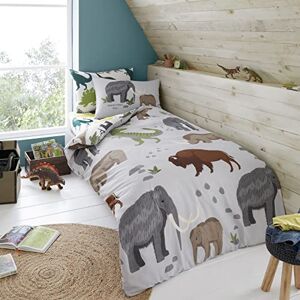 GC GAVENO CAVAILIA Kids Printed Duvet Cover & Sheet Set, Easy Care Polycotton Children Bedding, Single, Woolly Mammoth GC GAVENO CAVAILIA Kids Printed Duvet Cover & Sheet Set, Easy Care Polycotton Children Bedding, Single, Woolly Mammoth