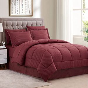 Sweet Home Collection Burgundy Queen All Season Bedding Set Sweet Home Collection Burgundy Queen All Season Bedding Set