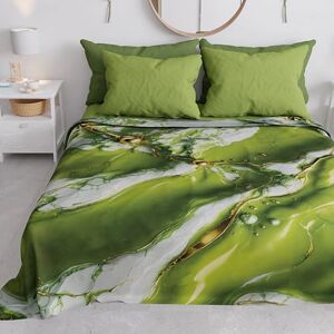 PETTI Artigiani Italiani Green Marble Double Bedspread - Bedspread PETTI Artigiani Italiani Green Marble Double Bedspread - Bedspread