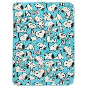 Buffalo Peanuts Snoopy Multi Pose Pattern Fleece Throw 45" x 60 Buffalo Peanuts Snoopy Multi Pose Pattern Fleece Throw 45" x 60