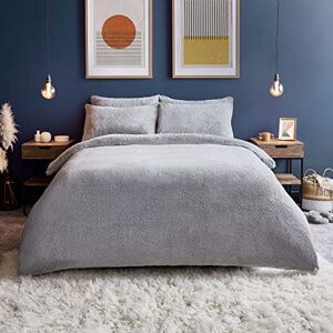 Silentnight Teddy Fleece Duvet Set – Teddy Bear Bedding Fluffy Fleece Duvet Cover and Pillowcase Set Warm Cosy and Super Soft – Single – 135x200cm – Silver Grey Silentnight Teddy Fleece Duvet Set – Teddy Bear Bedding Fluffy Fleece Duvet Cover and Pillowcase Set Warm Cosy and Super Soft – Single – 135x200cm – Silver Grey