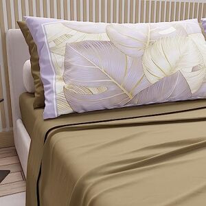 PETTI Artigiani Italiani Cotton Sheets with Pillowcases in Digital Print, for Single Bed, Complete Top and Bottom Sheet with Corners, Mud, 100% Made in Italy PETTI Artigiani Italiani Cotton Sheets with Pillowcases in Digital Print, for Single Bed, Complete Top and Bottom Sheet with Corners, Mud, 100% Made in Italy