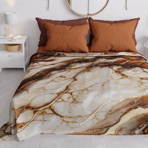 PETTI Artigiani Italiani Spring-Summer Double Bed Bedspread Light Blanket Queen Size Bed Sheets Brown Marble 100% Made in Italy PETTI Artigiani Italiani Spring-Summer Double Bed Bedspread Light Blanket Queen Size Bed Sheets Brown Marble 100% Made in Italy